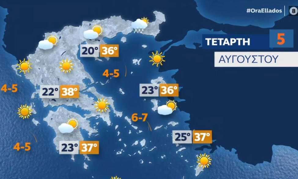 Καιρός - Πρόγνωση Μαρουσάκη: Καλοκαίρι με 38αρια – Πού αναμένονται ισχυροί βοριάδες