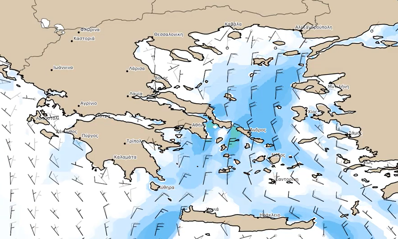 Καιρός: Ενισχύονται οι άνεμοι στο Αιγαίο, έως 7 μποφόρ από Κυριακή – Άνοδος θερμοκρασίας