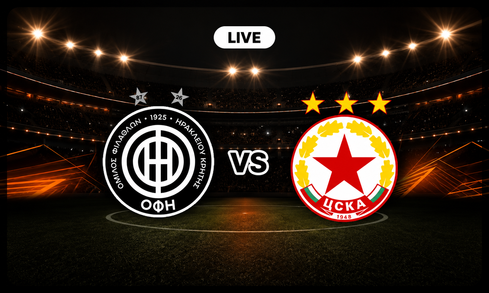 LIVE ΟΦΗ - ΤΣΣΚΑ Σόφιας 3-0: Με Αϊτόρ η ενδεκάδα της επιστροφής των Κρητικών στην Ευρώπη