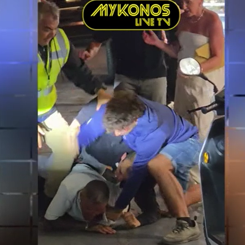 Άγριο ξύλο με Άγγλο τουρίστα στη Μύκονο που κλώτσησε γάτα - Μπουνιές και κεφαλοκλειδώματα - Βίντεο