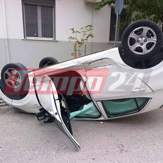 Πάτρα: Τροχαίο με ανατροπή οχήματος