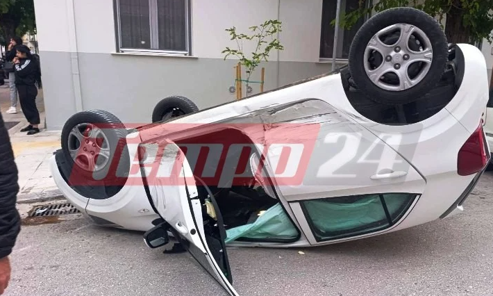 Πάτρα: Τροχαίο με ανατροπή οχήματος