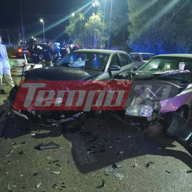 Πάτρα: Τροχαίο με σφοδρή μετωπική σύγκρουση οχημάτων στον χείμαρρο Παναγίτσα