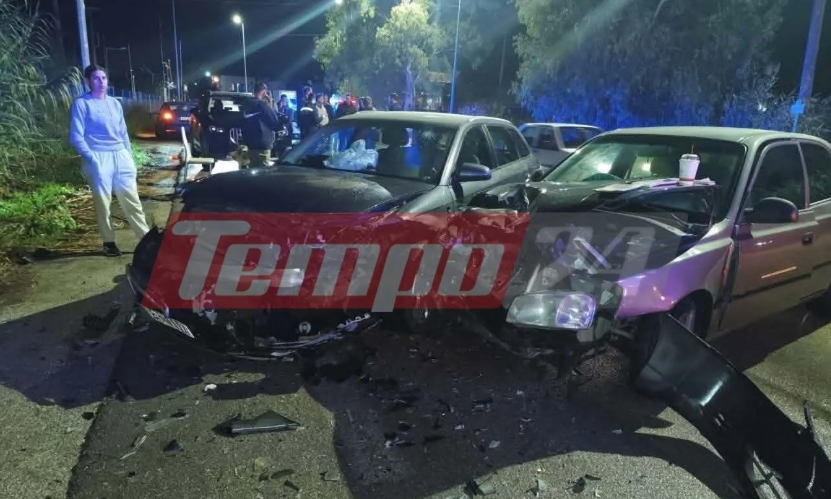 Πάτρα: Τροχαίο με σφοδρή μετωπική σύγκρουση οχημάτων στον χείμαρρο Παναγίτσα